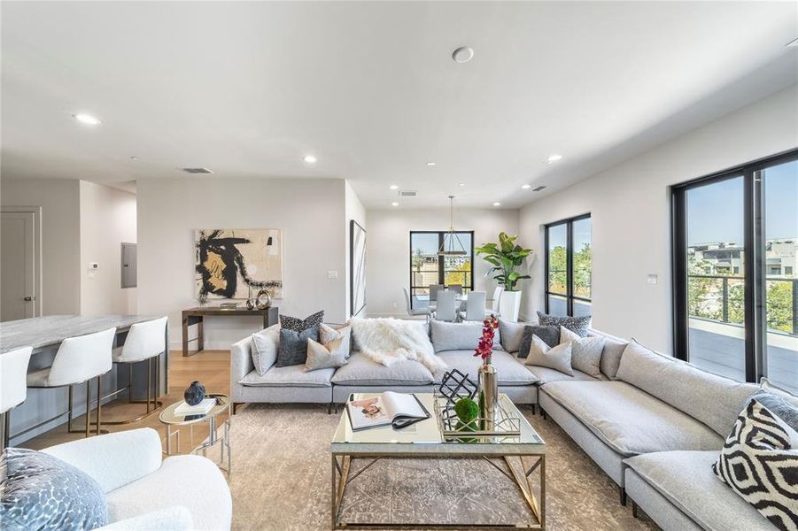 Furnished interior view inside a new home in , Dallas (Image 11).