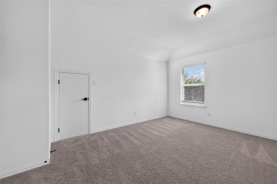 4th Bed Soft carpeting underfoot pairs with crisp white walls in this upper-level bedroom. 4th Bed Soft carpeting underfoot pairs with crisp white walls in this upper-level bedroom.