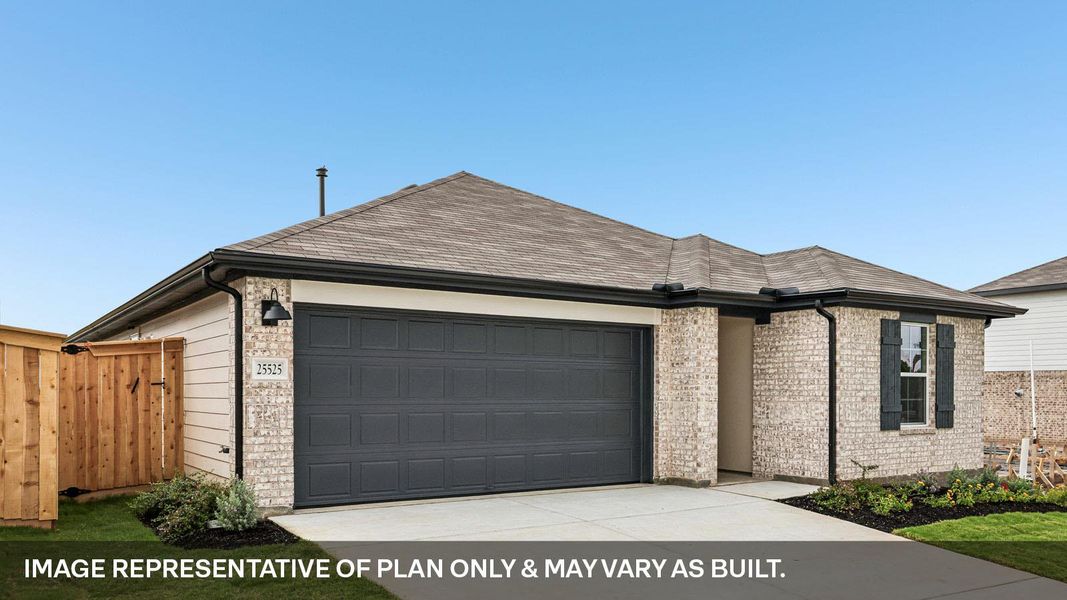 Front exterior of a new home in Briarwood, Elgin, TX, highlighting curb appeal (Image 17). Front exterior of a new home in Briarwood, Elgin, TX, highlighting curb appeal (Image 17).