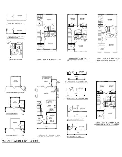 2D floor plan layout for the Meadowbrook - Townhomes by Dream Finders Homes in Abbey Walk, Moncks Corner, SC (Image 3). 2D floor plan layout for the Meadowbrook - Townhomes by Dream Finders Homes in Abbey Walk, Moncks Corner, SC (Image 3).