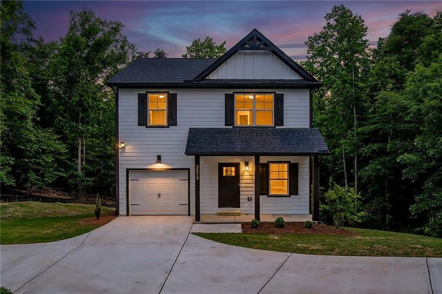 Front exterior of a new home in , Gainesville, GA, highlighting curb appeal (Image 2). Front exterior of a new home in , Gainesville, GA, highlighting curb appeal (Image 2).