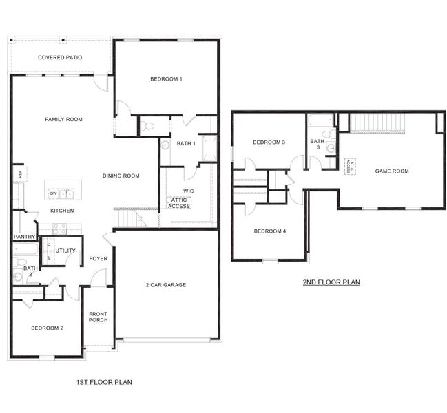 2D floor plan layout for the Ozark by D.R. Horton in Bel Air Village, Sherman, TX (Image 3). 2D floor plan layout for the Ozark by D.R. Horton in Bel Air Village, Sherman, TX (Image 3).