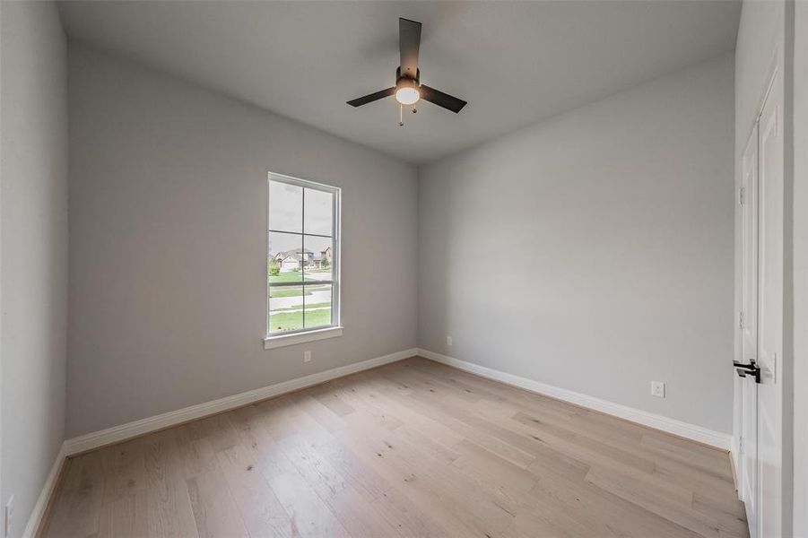 Spacious bedrooms all equipped with ceilings fans & large closets