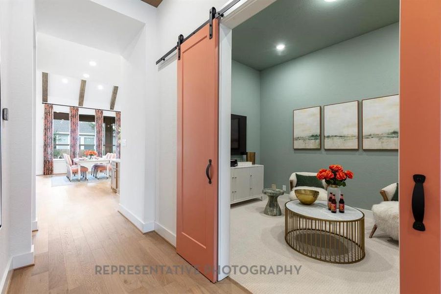 Furnished interior view inside a new home in Mosaic: 60ft. lots, Celina (Image 31).