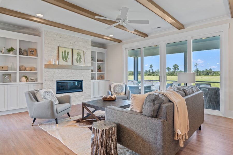 Representative furnished interior of a home built from the Scout by Bill Clark Homes in Sidbury Landing, Wilmington (Image 5).
