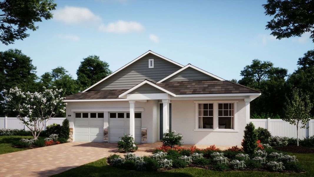 Willow Colonial Revival Elevation | Harrell Oaks in Orlando, FL by Landsea Homes