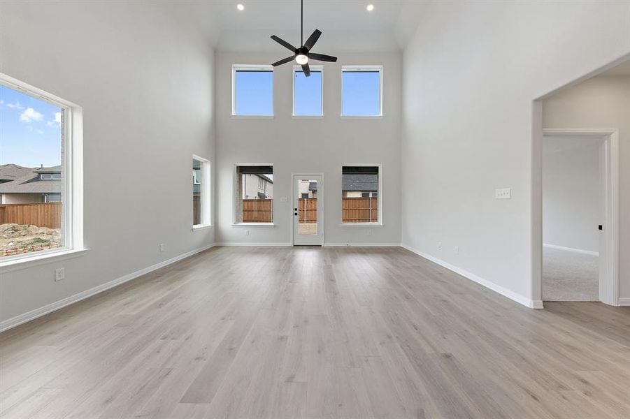 Your spacious new family room is flooded with natural light from a dual stacked wall of windows! Your spacious new family room is flooded with natural light from a dual stacked wall of windows!