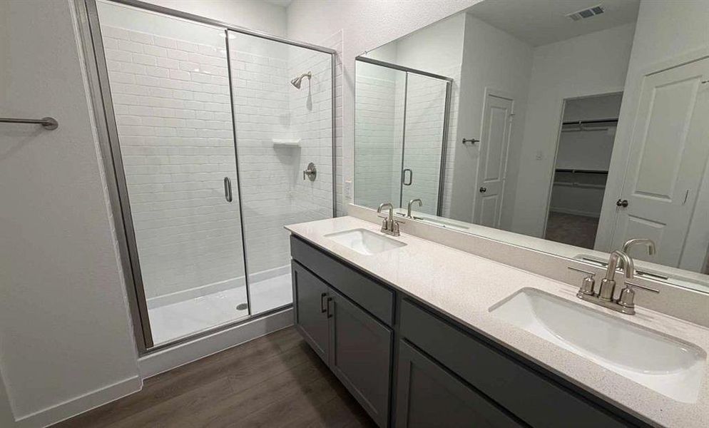 Primary Bathroom Construction Progress featuring the Milan Collection Primary Bathroom Construction Progress featuring the Milan Collection