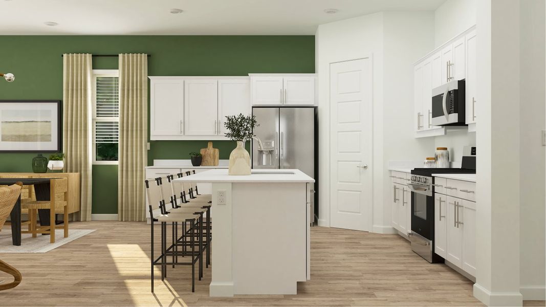 Kitchen island and cabinetry