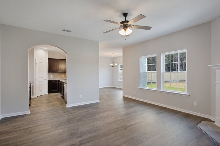 Representative unfurnished interior of a home built from the The Ryon by RTS Homes in Grand Reserve, Hinesville (Image 16).