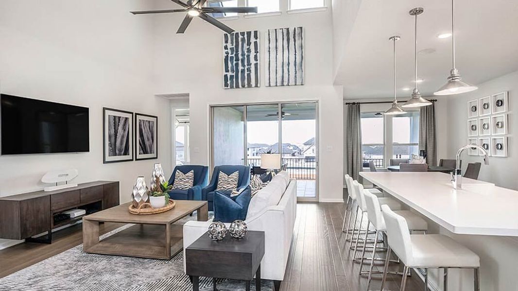 Furnished interior view inside a new home in Parkside on the River, Georgetown (Image 6).