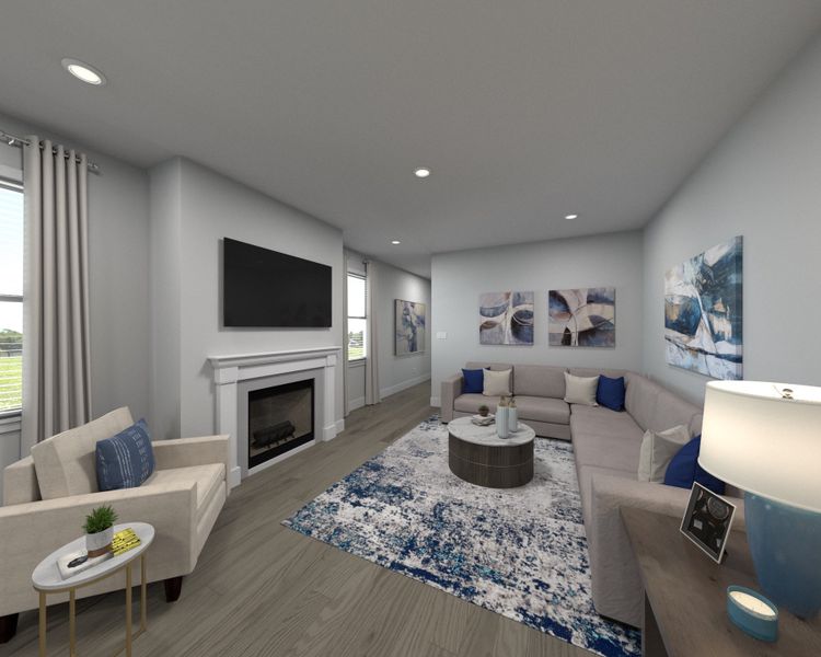 Furnished interior view inside a new home in Lakes at Bella Lago - Signature Series, Franklin (Image 5). Furnished interior view inside a new home in Lakes at Bella Lago - Signature Series, Franklin (Image 5).
