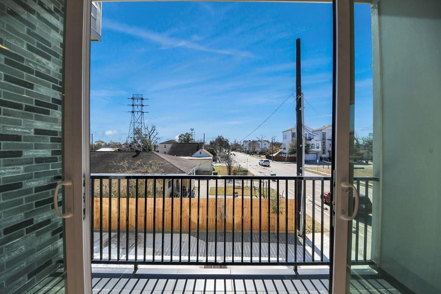 Exterior details and patio area of a home in , Houston (Image 3).