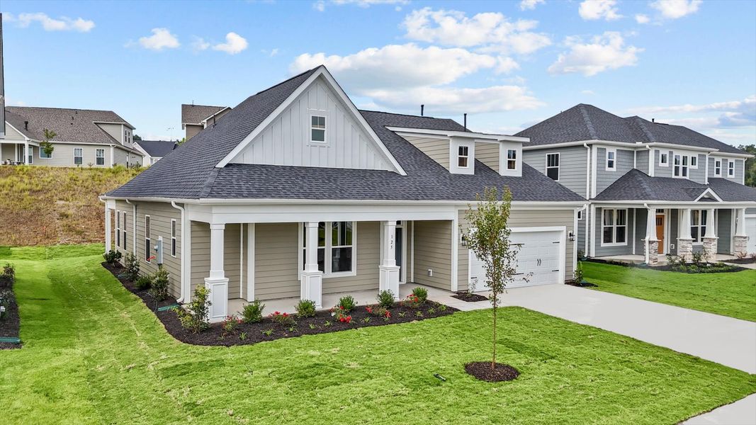 Exceptional home with tasteful exterior finishes and a thoughtfully designed façade