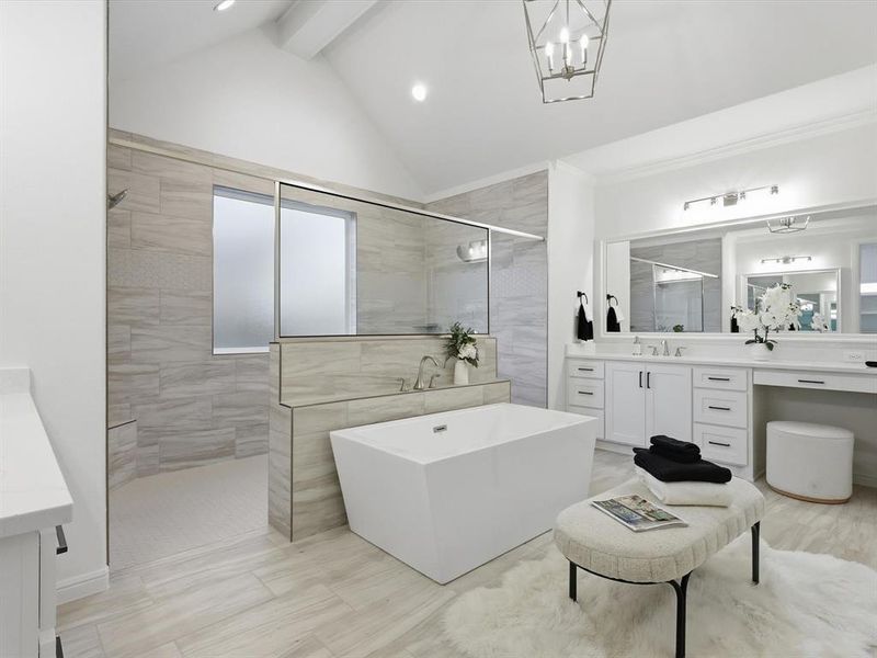 Furnished interior view inside a new home in , Azle (Image 31).