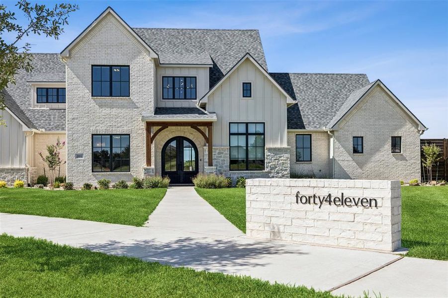 Front exterior of a new home in , Midlothian, TX, highlighting curb appeal (Image 20).