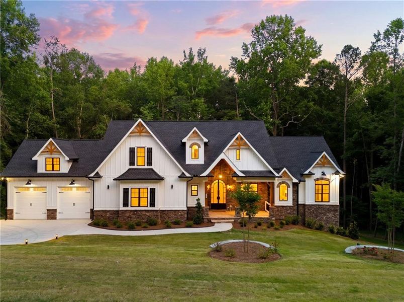 Front exterior of a new home in , Dawsonville, GA, highlighting curb appeal (Image 30).
