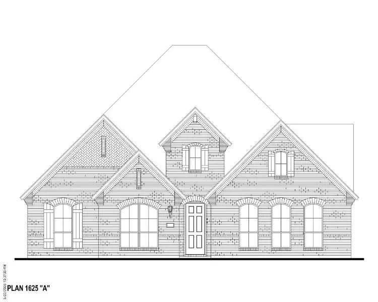 Plan 1625 Elevation A Plan 1625 Elevation A