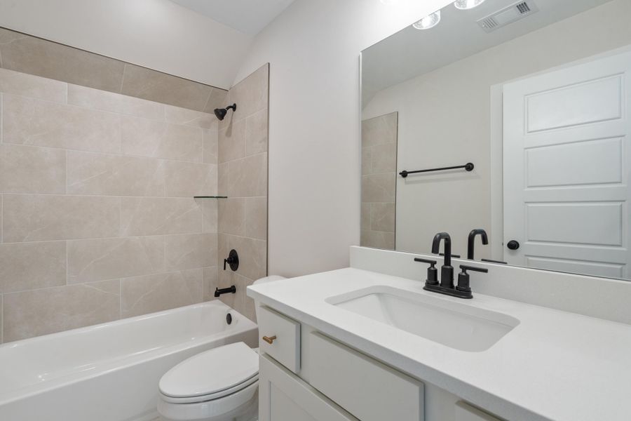 Full bath with shower combination and vanity Full bath with shower combination and vanity