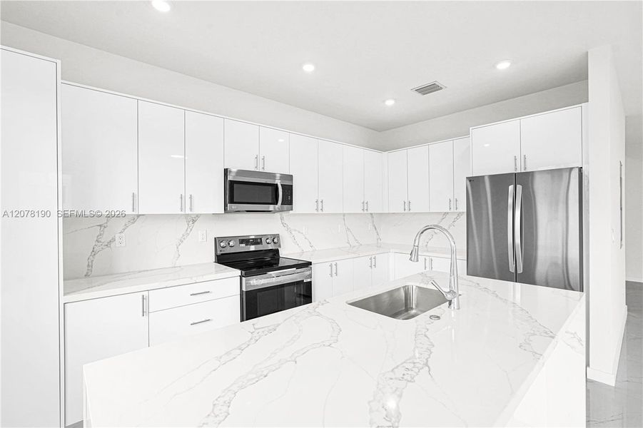 Furnished interior view inside a new home in , Miami (Image 51).