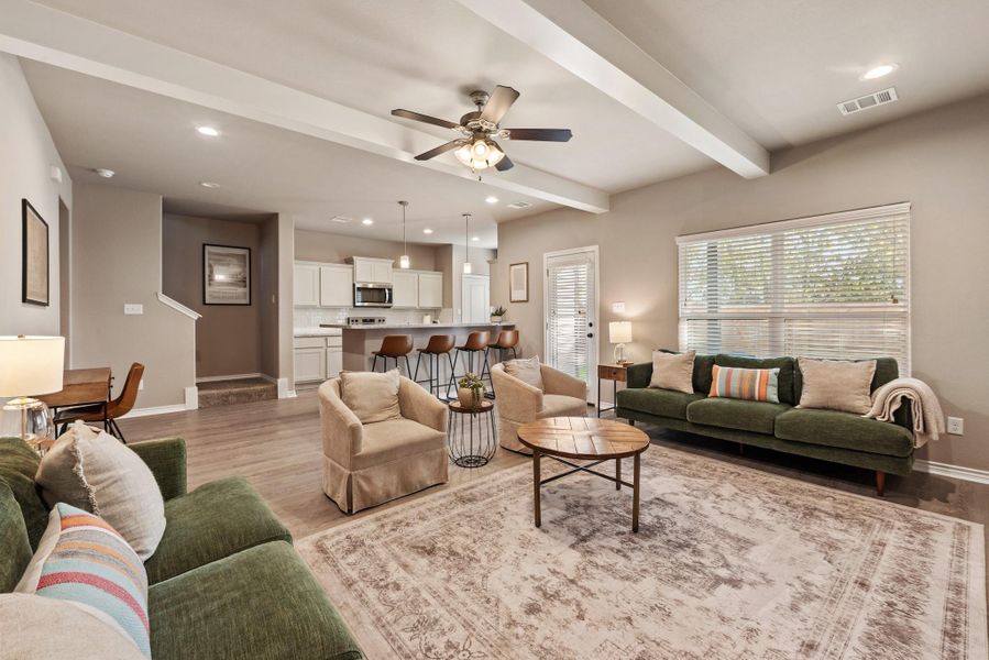 Furnished interior view inside a new home in , College Station (Image 8). Furnished interior view inside a new home in , College Station (Image 8).