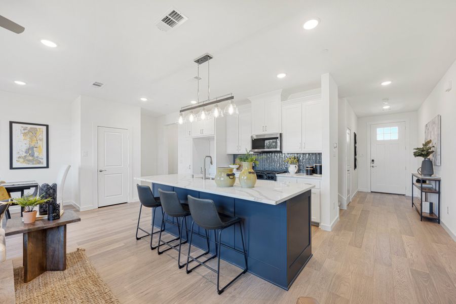 Furnished interior view inside a new home in Woodbridge Townhomes, Wylie (Image 15).