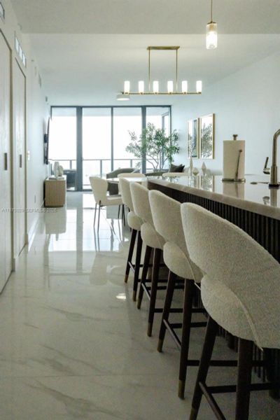 Furnished interior view inside a new home in , Miami (Image 12).