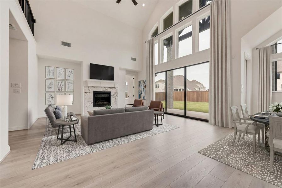 Furnished interior view inside a new home in Dominion of Pleasant Valley, Wylie (Image 7). Furnished interior view inside a new home in Dominion of Pleasant Valley, Wylie (Image 7).