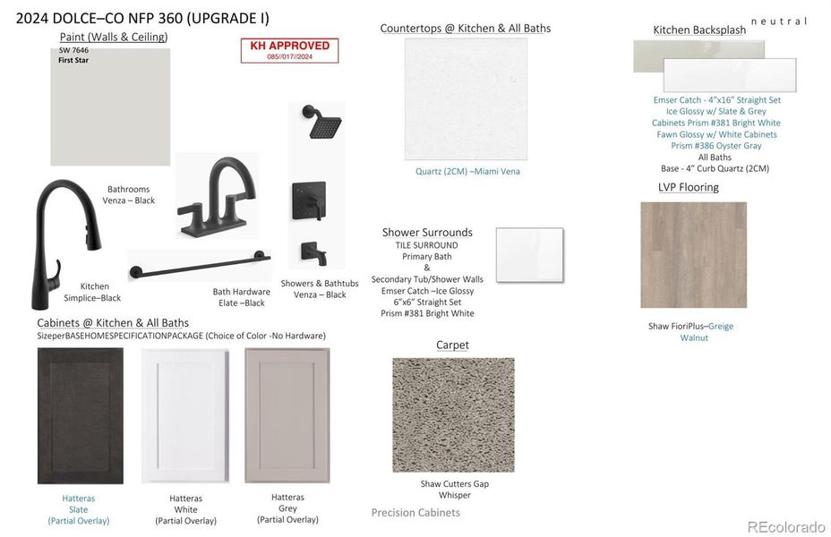 Sample of building materials used in homes in Bella Vista, Lochbuie (Image 5).