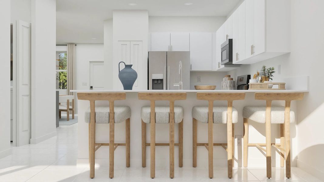 Peninsula-style kitchen