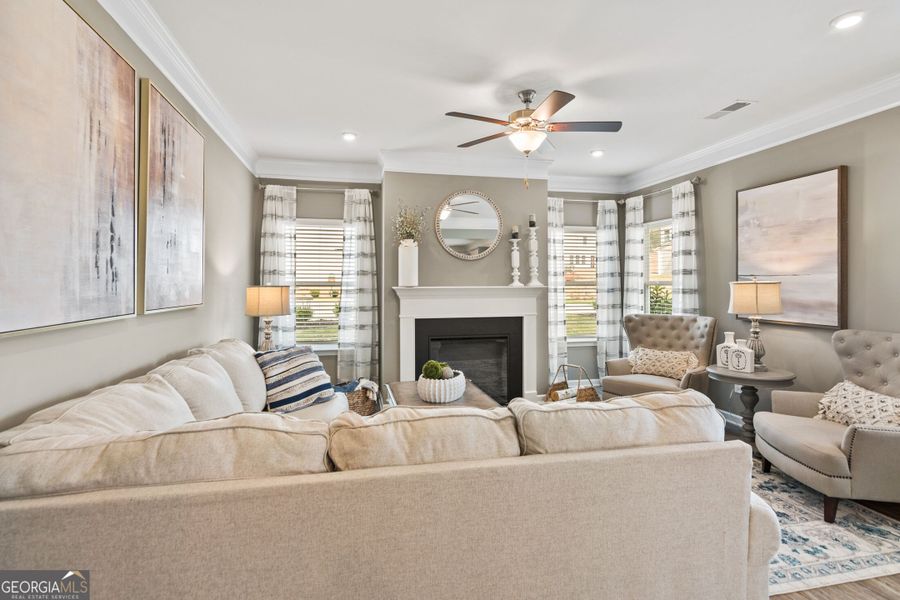 Furnished interior view inside a new home in Bryson Farms, Byron (Image 19).