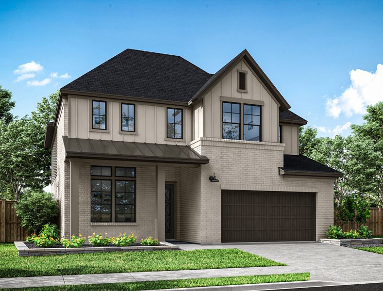 Representative exterior photo of a completed home built from the Martin by Tri Pointe Homes in Oakhill Reserve, Tomball, TX (Image 22).