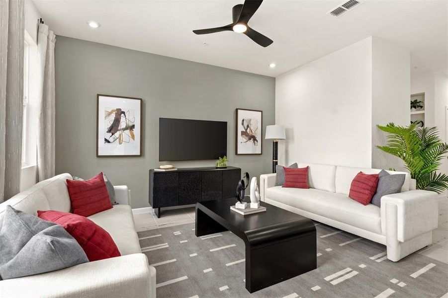 Furnished interior view inside a new home in Meridian Parks, Orlando (Image 10).