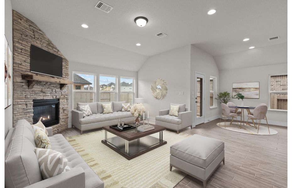 Representative furnished interior of a home built from the McKinney by Pulte Homes in Davis Ranch, San Antonio (Image 5).