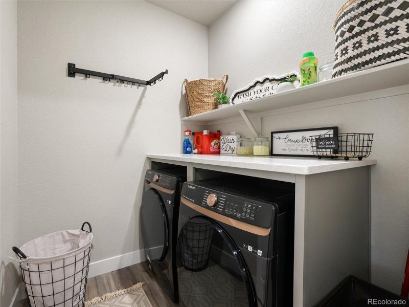 Main floor Washer and dryer stay