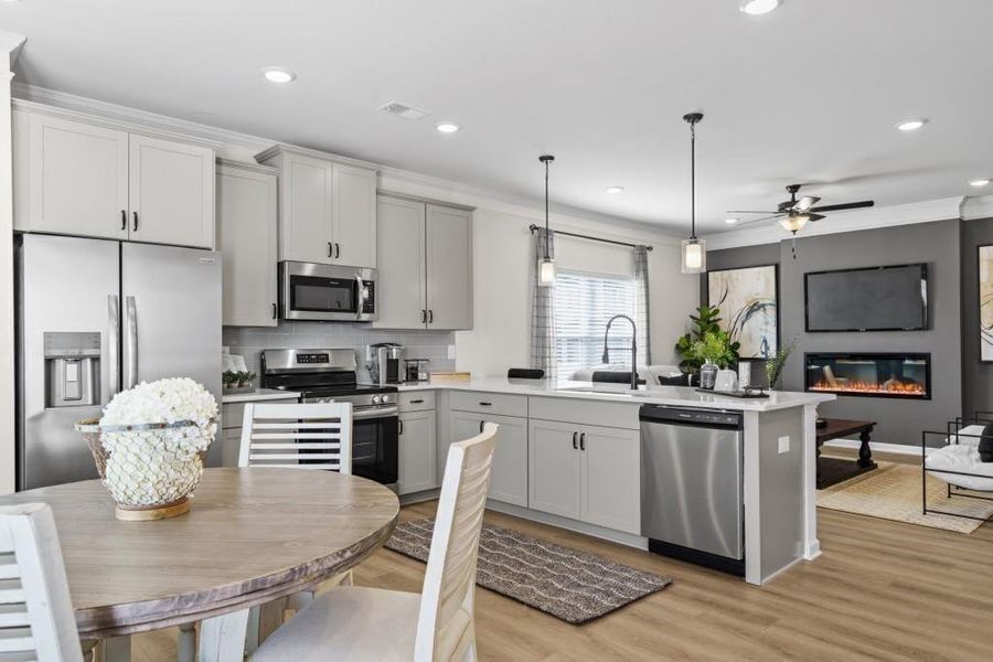 Furnished interior view inside a new home in Townes At The Stiles, Cartersville (Image 8).