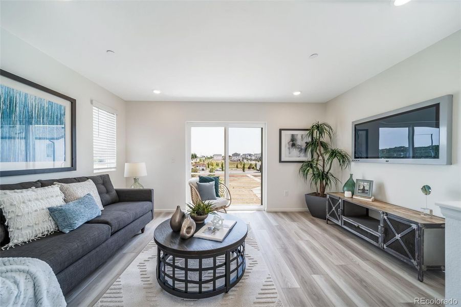 Furnished interior view inside a new home in Reunion, Commerce City (Image 3).