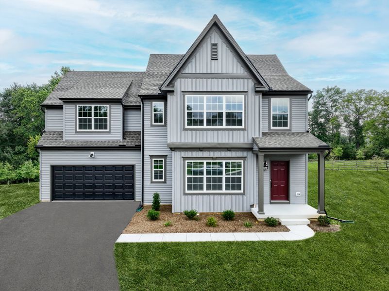 Representative exterior photo of a completed home built from the Sebastian by Keystone Custom Homes in Lakestone Cove, Belmont, NC (Image 9).