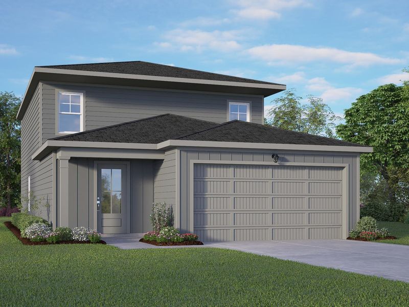 Representative exterior photo of a completed home built from the The San Marcos A by Davidson Homes LLC in Agave, San Antonio, TX (Image 24).