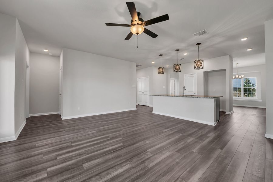 Furnished interior view inside a new home in Arroyo Ranch, Seguin (Image 7). Furnished interior view inside a new home in Arroyo Ranch, Seguin (Image 7).