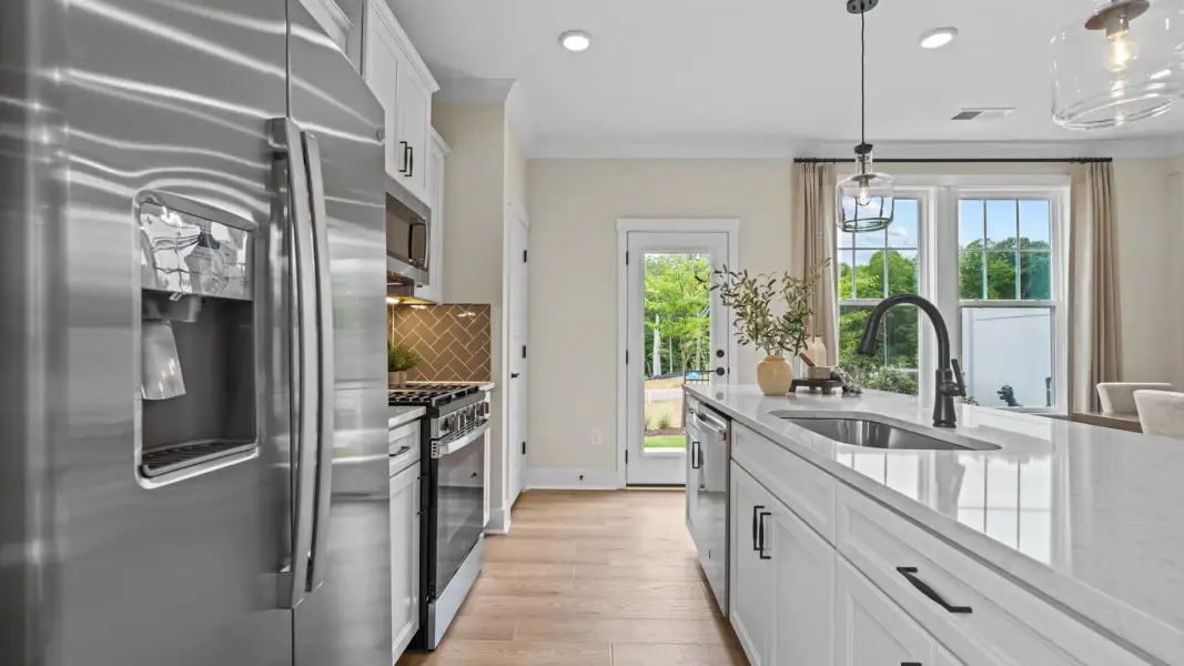 Furnished interior view inside a new home in North First Street Townes, Mebane (Image 8).