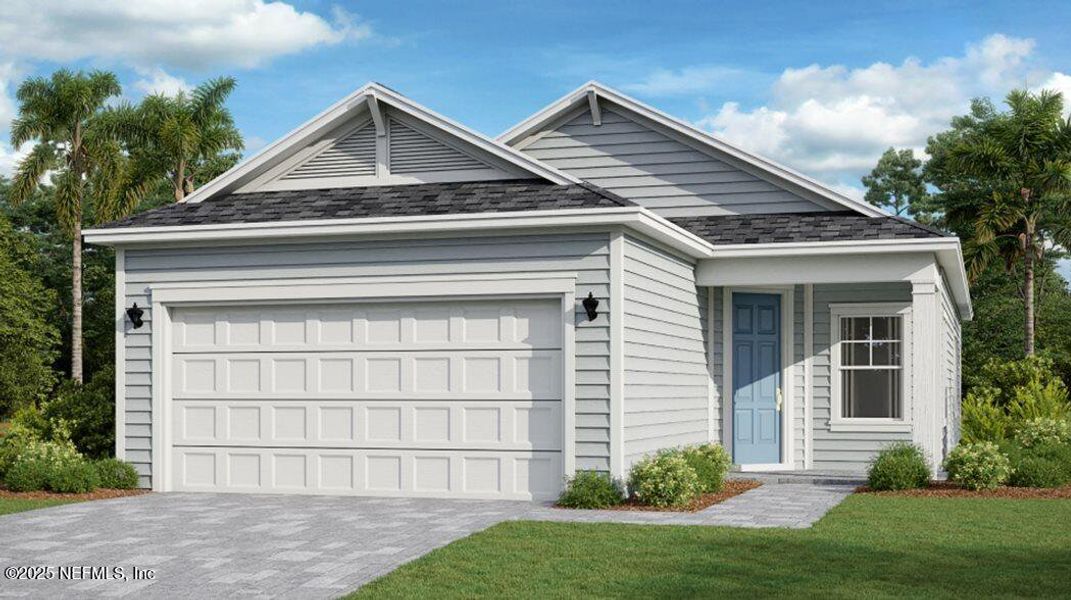Front exterior of a new home in Stillwater | Active Adult 55+: Stillwater (40s) - Royal Collection, St. Johns, FL, highlighting curb appeal (Image 18).