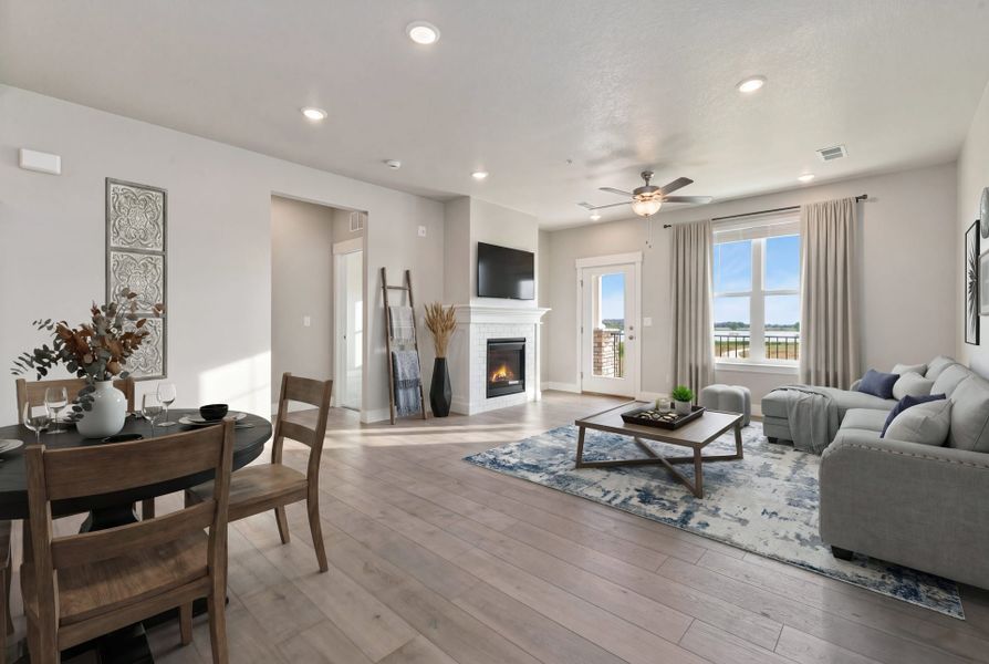 Furnished interior view inside a new home in The Lakes at Centerra, Loveland (Image 2).