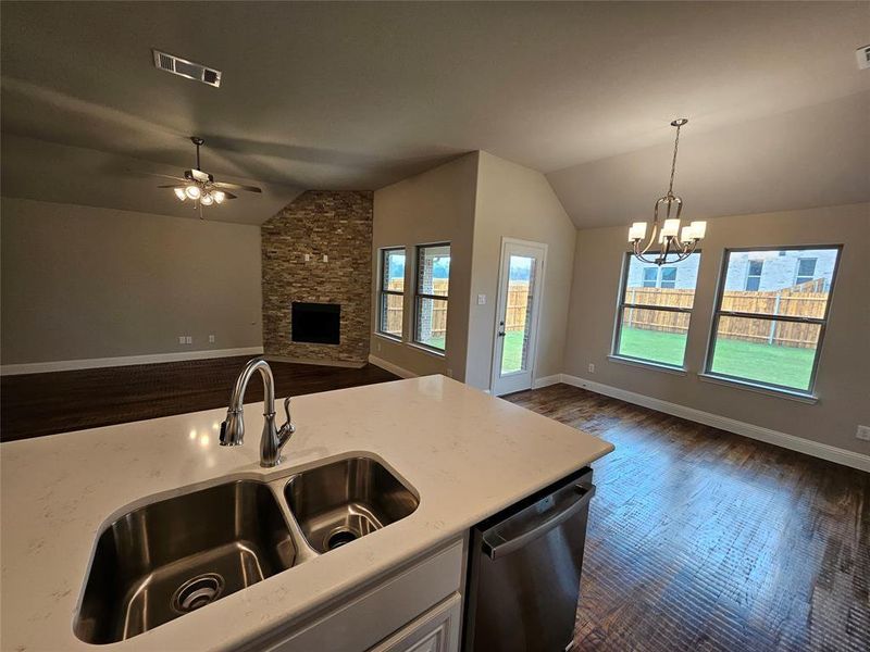 Furnished interior in a model home at Buchanan Ranch in Greenville (Image 7).