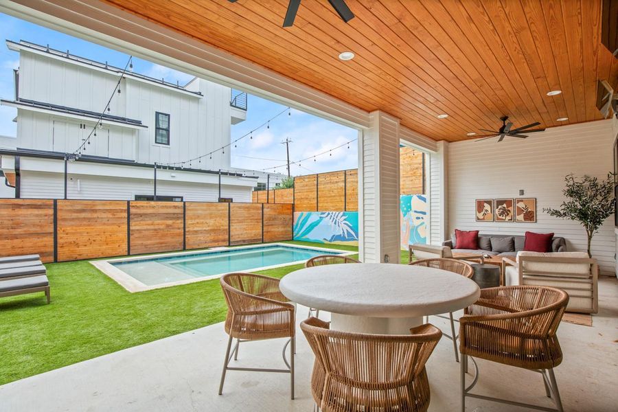 Exterior details and patio area of a home in , Austin (Image 3).