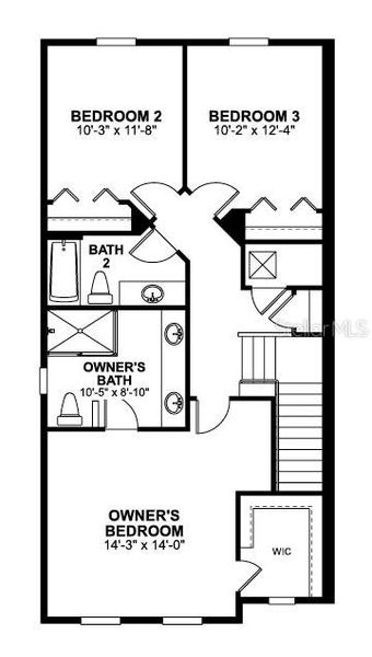 2D floor plan layout of this home in Center Lake on the Park, St. Cloud, FL (Image 4). 2D floor plan layout of this home in Center Lake on the Park, St. Cloud, FL (Image 4).