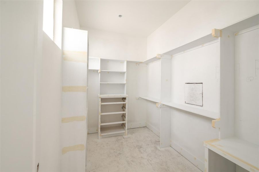 The oversize primary closet is large enough even for the most avid shopper The oversize primary closet is large enough even for the most avid shopper