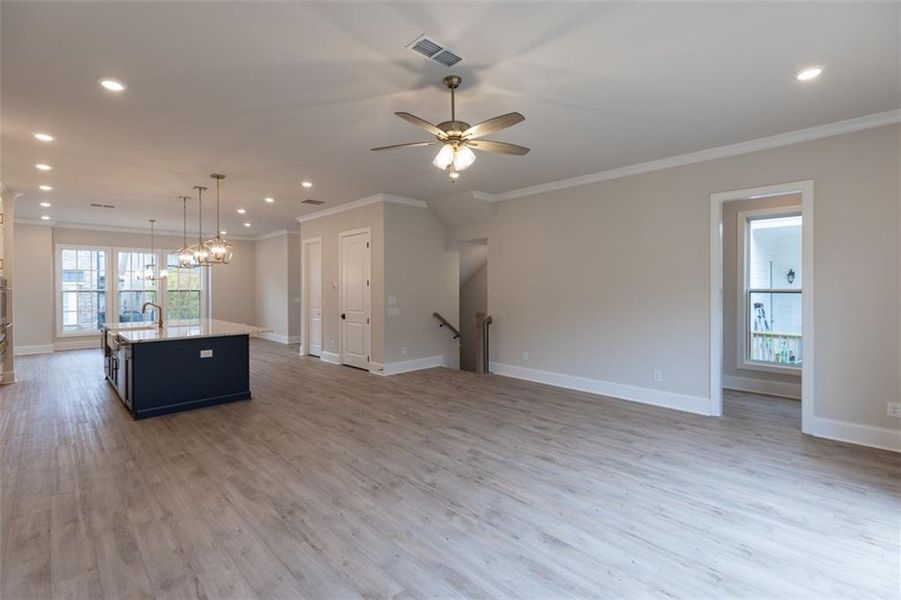 Furnished interior view inside a new home in Brackley Single Family, Cumming (Image 30).