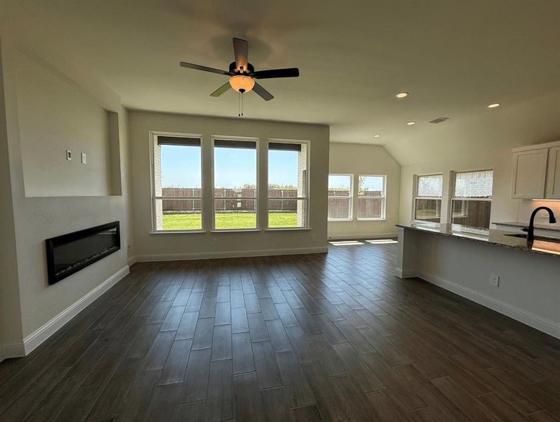 Family room to back yard