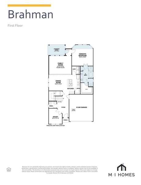 2D floor plan layout of this home in Cedar Brook, Leander, TX (Image 3).
